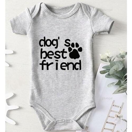 Newborn Baby Girl Clothes Children Rompers Printing Dog Best Friend Winter Jumpsuit Kids Infant Girls Outfits Long Sleeve