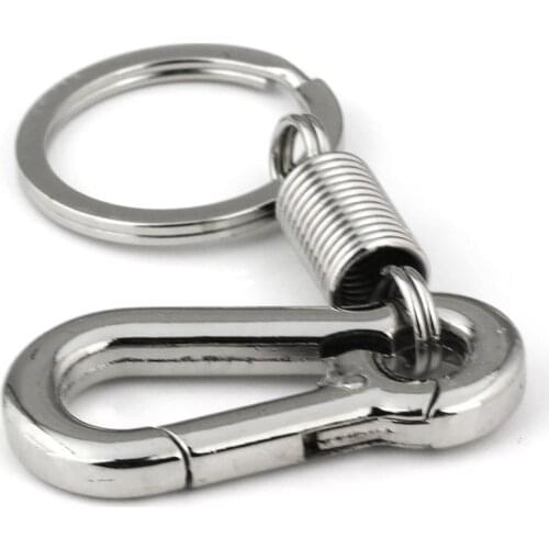 Sturdy Carabiner Key Chain Key Ring Polished Key Chain Spring Key Chain Business Waist Key Chain