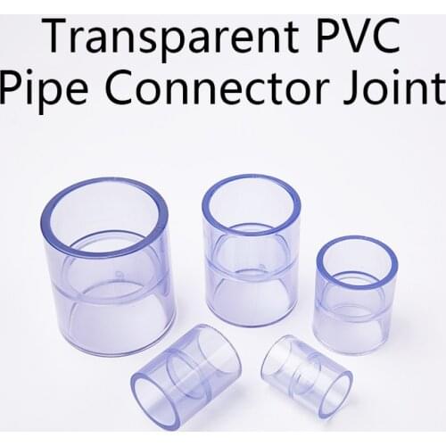 Transparent PVC Pipe Connector Direct Joint Garden Water Connectors Aquarium Drinking Water Fish Tank Tube Joints 1 Pcs