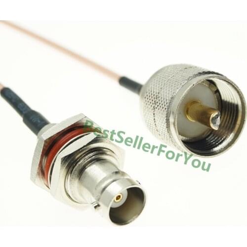 RG316 BNC FEMALE SM BULKHEAD to UHF Male PL259 plug Coax RF Cable