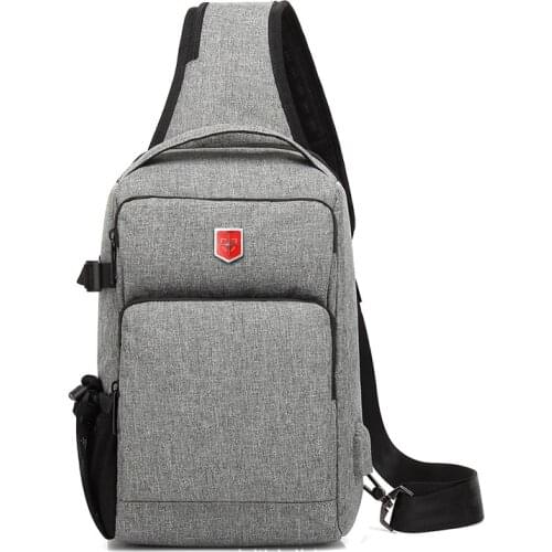 Swiss Brand Chest Pack Sling Single Shoulder Strap Waterproof Messenger Pack Bags Short Trip Casual Travel Bag for Ipad Unisex