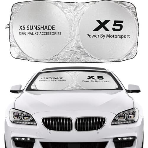 Car Windshield Sun Shade Cover For BMW X5 E53 E70 F15 G05 xDrive 40i 50i 3.0i 4.4i Accessories Anti UV Reflector Visor Protector
