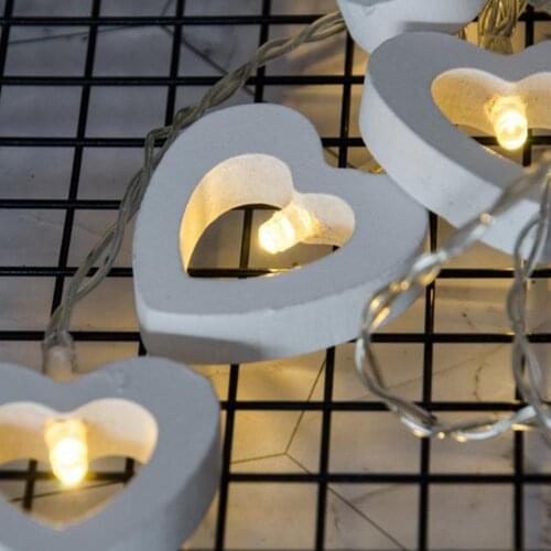 3m LED Wood Love Garland Light String Wedding Decoration Battery Powered New Year Christmas Birthday Party Home Decor String