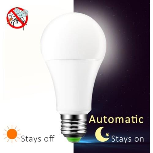 LED Night Sensor Bulb Automatic Dusk to Dawn Day Night Light Bulb 10W 15W E27 B22 Orange Yellow/Warm White/White Led Lamp