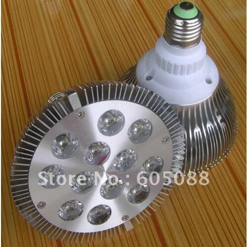 12x1w Par38 led spotlight E27 Bridgelux chips high power led bulb lamp white color AC85-265V CE&ROHS 40pcs/lot 2018 wholesale