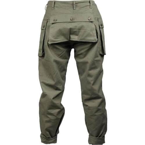 USMC P44 Pants Navy Marine Crops Outdoor Retro WW2 US Army HBT Version Twill Hiking Pants Army Green