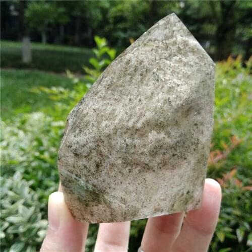 261g Phantom Crystal Wands Ghost Quartz Point Clear Quartz Scenic Crystal Chakra Healing Tool Meditation Crystal Scenic Quartz