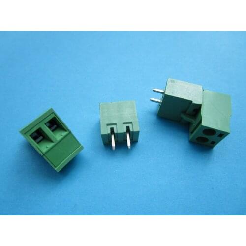 300 Pcs Close Straight 2 pin/way Pitch 5.08mm Screw Terminal Block Connector Green Color Pluggable Type With Straight pin