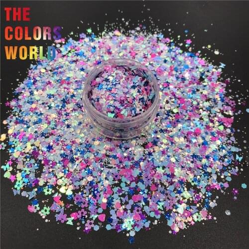 TCT-408 Mix Shape Nails Glitter Nail Art Decoration Body Art Makeup Tumbler Crafts Handwork Accessories Festival Party Supplier