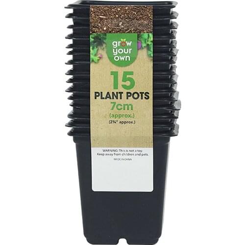 Nursery Pot Black Plastic Plant Flower Seedlings Grow Bag Transplanting Flowerpot Garden Supplies 2 Sizes serviceable