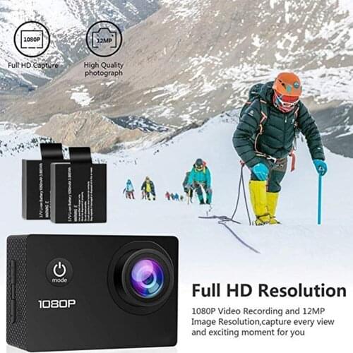 Action Camera HD 1080P Waterproof 140 Degree Wide Angle Lens Sport Recording Camcorders Underwater Sport Camera Helmet Video