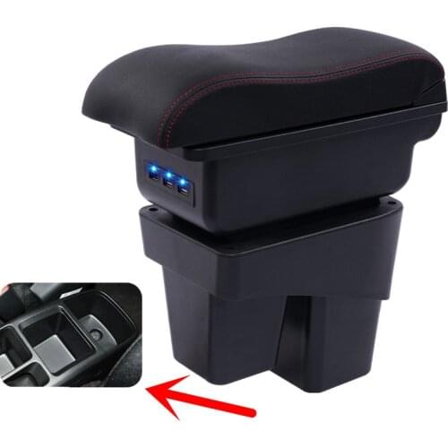For Honda WRV armrest box USB Charging heighten Double layer central Store content cup holder ashtray accessories 15-19