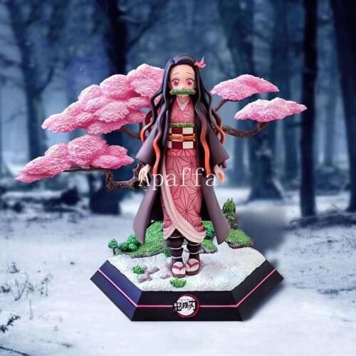 19cm Anime Demon Slayer Kimetsu No Yaiba Agatsuma Zenitsu Kamado Nezuko Model Action Figure PVC Action Figures Toys Gifts