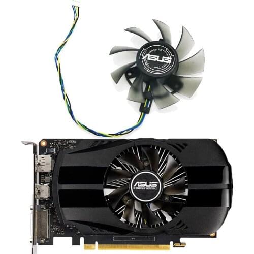 Cooling Fan For Asus AREZ PH RX550 2G Video Card 4PIN T128015BU FD8015U12D DC12V 0.50AMP Graphics Card Fan