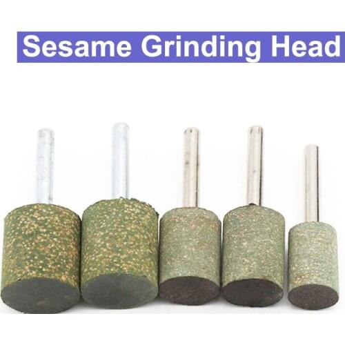 URANN 5pcs 16mm 20mm 25mm Cylinder Sesame Grinding Head Rubber Grinding Head Elastic Sponge Grinding Head 6.0mm Shank