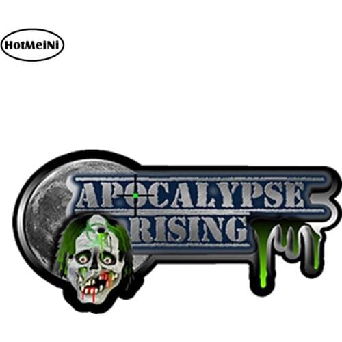 HotMeiNi 13x6.5cm Car Styling Zombie Apocalypse Rising Decal - Bio Hazard Blood Funny Car Sticker Waterproof Doors Accessories