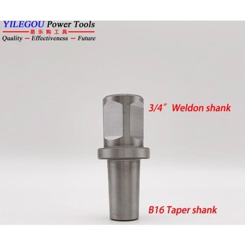 B16, B18 Taper Shank, 1/2-20UNF Thread Adapter With 3/4"(19.05mm) Weldon Shank, FEIN Quick-IN Shank Adaptor For Magnetic Drill