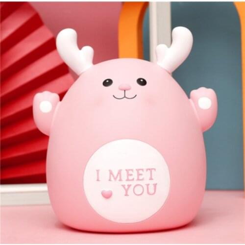 Piggy Bank Creative Fawn Boy Girl Child Cute Change Piggy Bank Can Be Stored and Desirable Simple Decorations for Adults