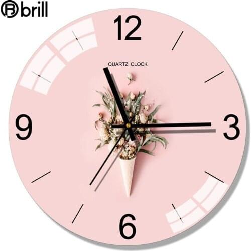 Creative Nordic Modern Glass Wall Clock Kitchen Wall Watches Home Silent Clocks Wall Stickers House Ornament Wall Art Decor