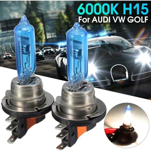2Pcs 55W H15 Xenon White Car Front Light Bulb HID for AUDI/BMW/Ford VW GOLF MK6 MK7 Car Accessories