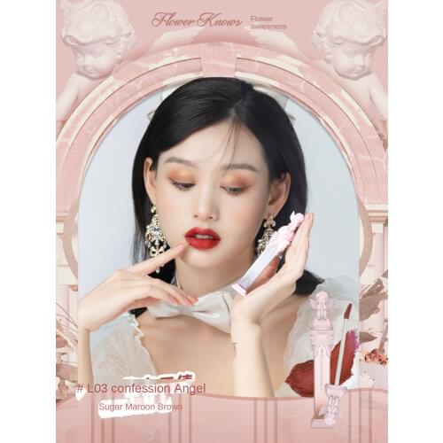 Angel Feather Lip Lacquer Matte Velvet Matte Milk Tea Peach Red Lips