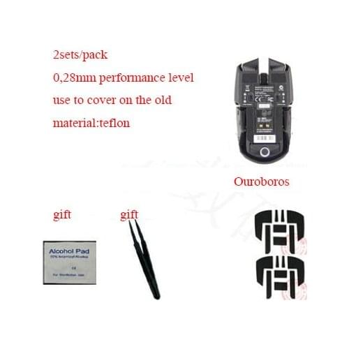 2sets/pack Original Hotline Games Mouse Feet For Razer Ouroboros 0.23mm Performance Level Mouseskate gaming Accessoriess