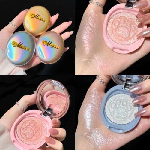 Shimmer Powder Highlighter Palette Illuminator Face Highlight Face Contour Powder High-gloss Cream Face Bronzer Palette Cosmetic