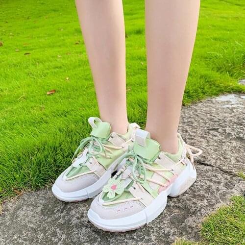 Massive Platform Running Shoes for Women Sneakers Womens Sports Shoes Sport Women 2020 Gray Geen Krasivovki Basket Femmes E-632