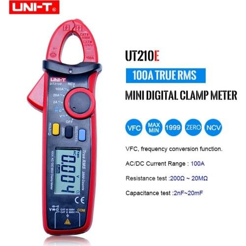 Mini Digital Clamp Meter UNI-T UT210E True RMS Auto Range 2000 Count LCD Display Multimeters Megohmmeter