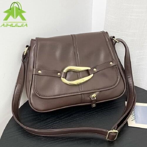 Fashion Solid Color Flap Single Shoulder Crossbody High Quality Pu Leather Shoulder Bag New Luxury High Capacity Messenger Bags