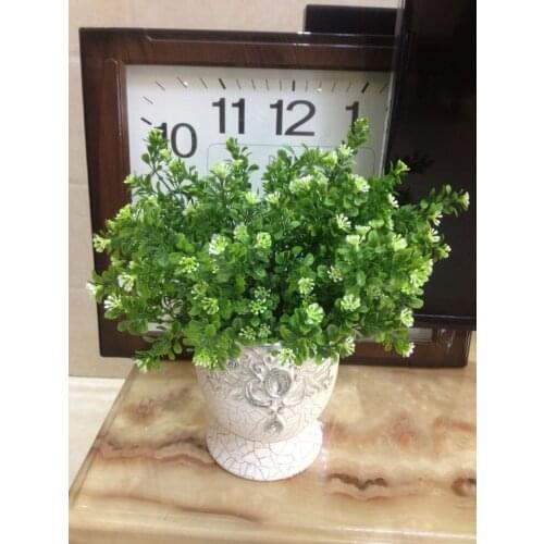 New Artificial Aquatic Plant Milan Grass 7 branch/bouquet Decoration Plastic Similaration Artificial Potted Plant 5pcs/lot