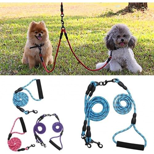 New Style Durable Soft Dog Nylon Traction Rope Reflective Explosion Proof Leash Outdoor Pet Dogs Clothes Supplies Products