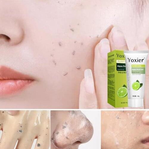 Purifying Aqua Exfoliating Peeling Gel Deep Cleaning Whitening Removal Cream Scrub Nourishing Face Blackhead Acne R9W5