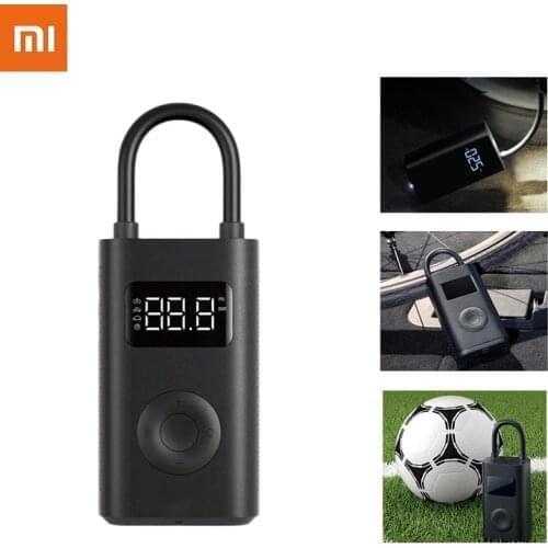 Original Xiaomi Portable Electric Inflator Pump Pressure Detection Digital Electric Pump For Bike Tire Motorcycle Car Football