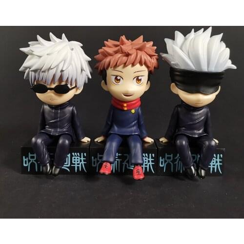 Jujutsu Kaisen Itadori Yuji Gojo Satoru Q Version Sitting Ver PVC Figure Collectible Model Toy Doll