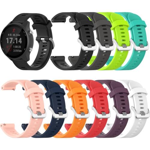 For Garmin 245 Strap Official Button Silicone Watch Band Sports Strap For Forerunner 245M/645/Vivoactive 3/Venu/Venu SQ Bracelet