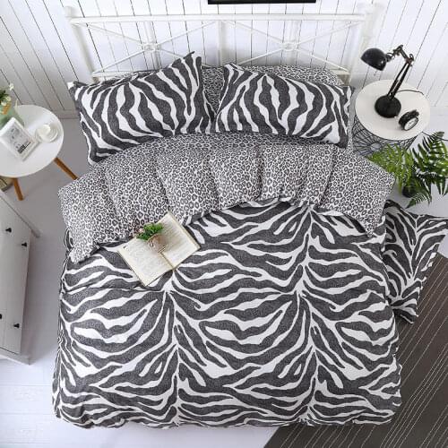 Leopard Printed King Size Bedding Set 3/4pcs Duvet Cover Set Comforter Cover Bed Sheet Set Bed Linens Twin Full Queen Super King