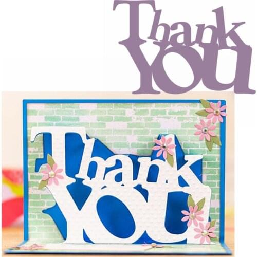 Thank You Metal Cutting Dies Phrase Die Cuts For Card Making DIY Scrapbook Decoration New 2019 Embossed Crafts Cards