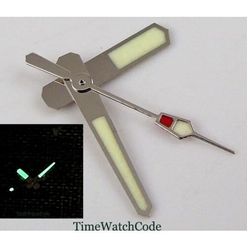 Super Luminous Watch Hands Parts Fit For NH35A NH36A 7s26 4r15 7009 SKX Automatic Movement Green Lume Golden Silver 2 Styles