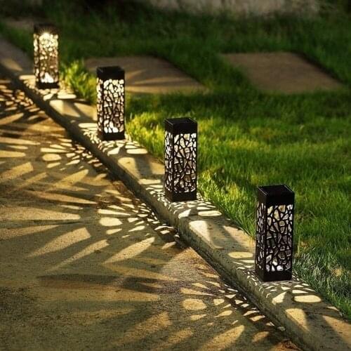 Solar Lawn Light Decoration Garden Hollow Lawn Lamp Outdoor Soalr Garden Lights Pathway Light Waterproof Garden Solar Led Light