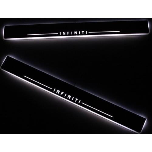 SNCN LED Car Scuff Plate Trim Pedal Door Sill Pathway Moving Welcome Light For Infiniti Q50 Q70 2013 2014 2015 Accessories