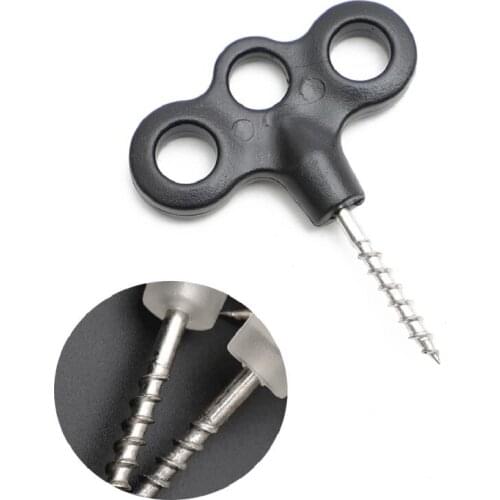 1pcs Luminous Tent Screw Pegs Outdoor Three-Eye Screw On The Camping Deck Nail Thread For Tent Installation Tent Accessories