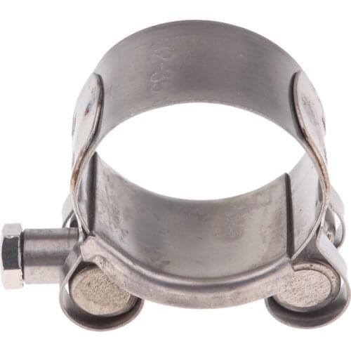 Universal 32mm - 55mm Duty Stainless Steel Motorcycle Exhaust Banjo Clamp For Slip-On Type Motorcycle Muffler Silencer