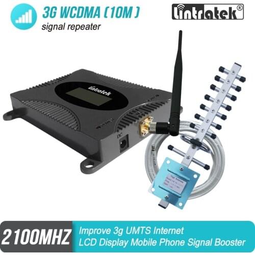 3G WCDMA Cellular Amplifier GSM UMTS 2100mhz Signal Full Kit 4G Network Booster 1800 900 CDMA 2100 Internet Voice Call Repeater
