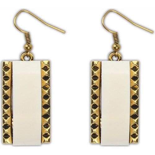 Plastic Earrings Minimalist Simple Eearrings Alloy Red Black Beige Green Resin Dangle Dangling Earring for Women Femme Female