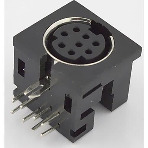 10pcs-100pcs S Terminal Socket Connector 8-pin DIN Female MDC Socket MDC-8-01 Horizontal Audio and Video Transmission Interface