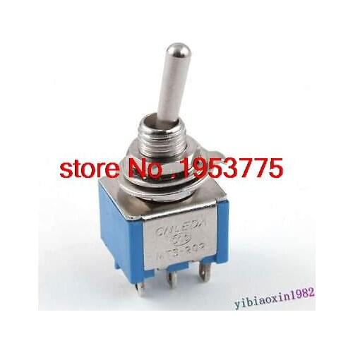 10pcs AC 3A/250V 6A/120V 6 Pin DPDT On/On 2 Position Mini Toggle Switch Blue