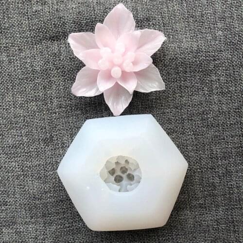 3D flower silicone mold DIY fondant cake gypsum clay resin candle mold Decoration pendant ornament accessories tool