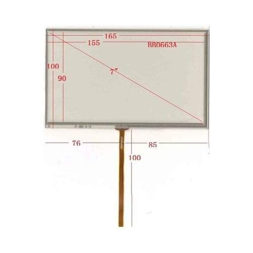 BB0663A new 7 inch 165*100 mm GPS industrial control touch screen, long side median long cable