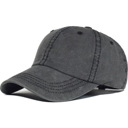 Washed Cotton Baseball Cap Men Women Solid Casual Sport Cap Adjustable Snapback Dad Hat Trucker Hat